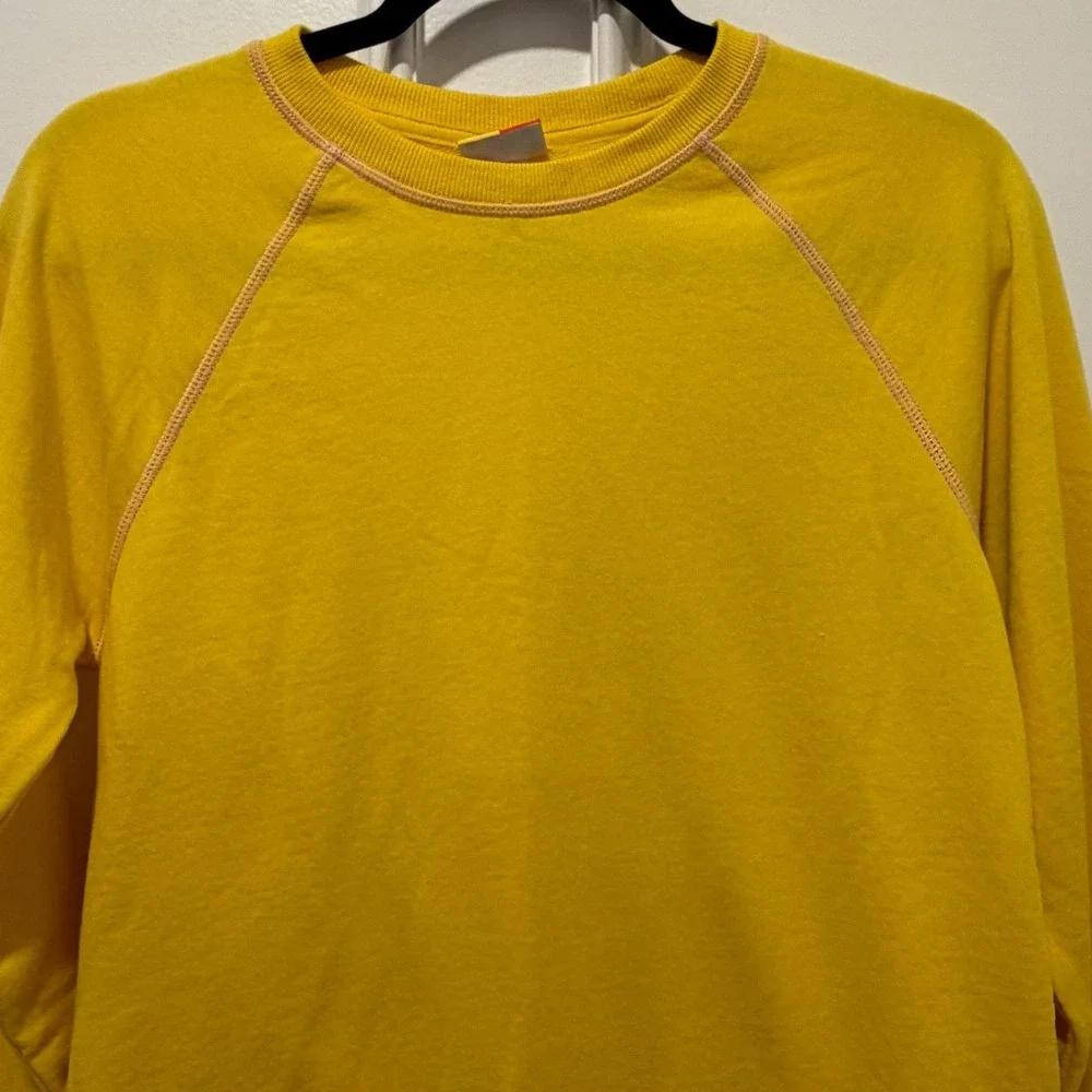 LEGO x Target Women's Size XS Yellow‎ Sweatshirt Embossed Minifigure Face Casual